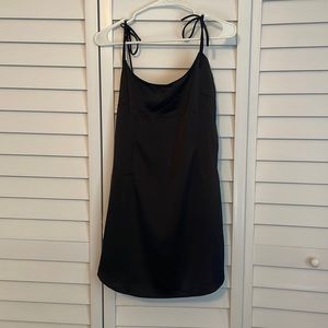 Black silk dress